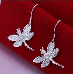 Cute Silver Dragon Fly Earrings